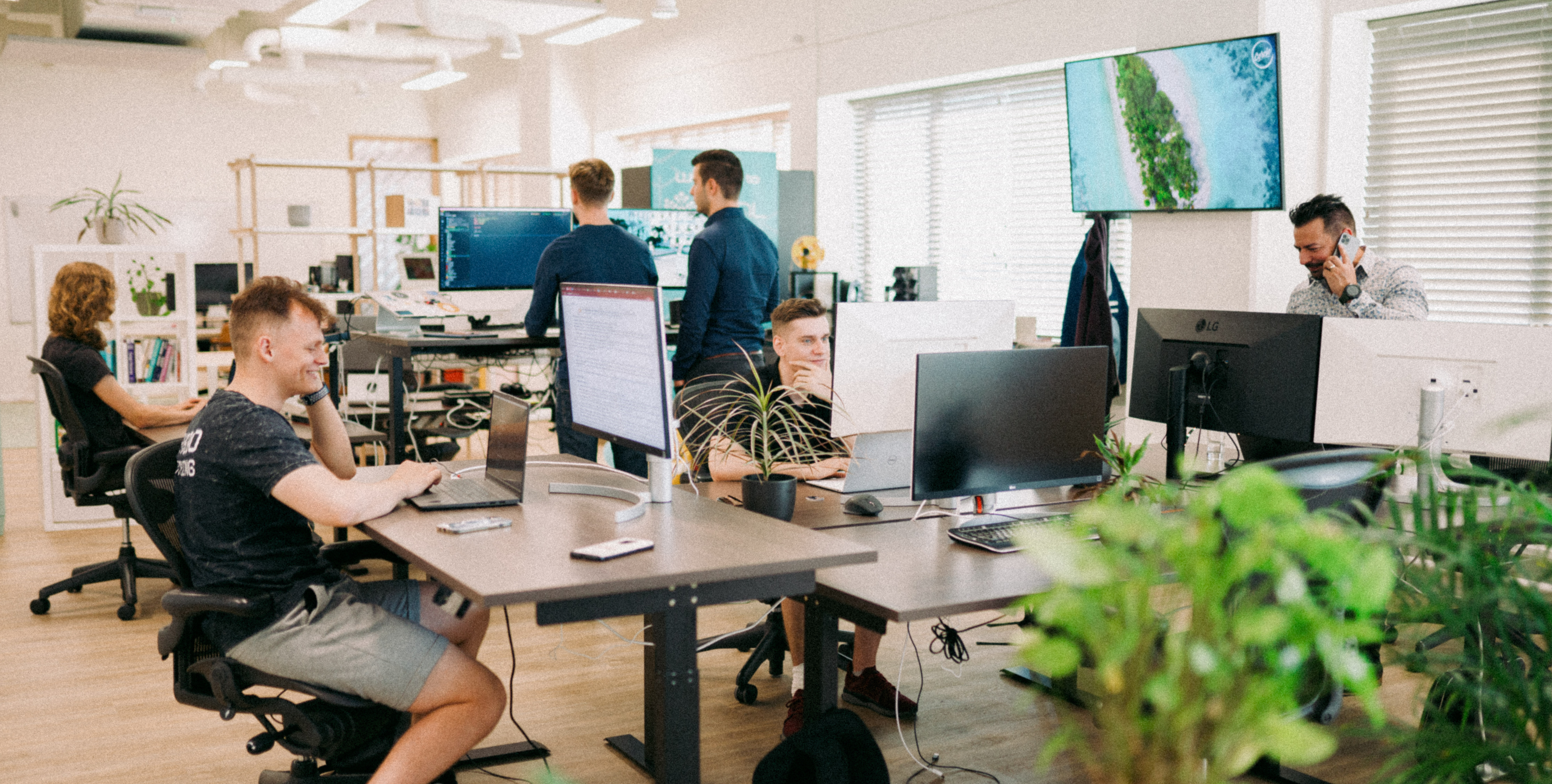 The Easybooker team at work in the office